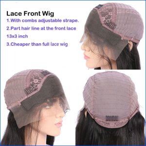 Lace Frontal Wigs Deep Wave Pre-Plucked Natural Hair Line 130% Density Glueless Human Hair Wigs - Image 3