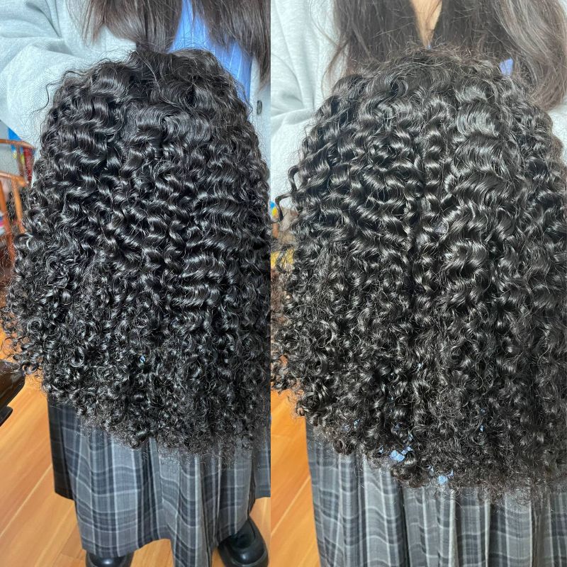 300% High Density 13x4 Lace Front Wig Curly HD Transparent Lace Frontal 12A Cambodian Human Hair Kinky Curly Wigs For Black Women with Baby Hair - Image 4