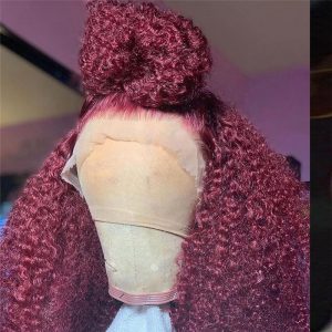 99j Glueless Lace Front Wigs Brazilian Remy kinky Curly 13x4 Lace Front Human Hair Wigs For Black Women Pre Plucked Bleach Knots - Image 2
