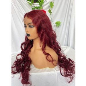 Lace Front Wigs Virgin Loose Wave Hd Human Brazilian Hair Swiss Lace Front 150% 99J Wigs - Image 3