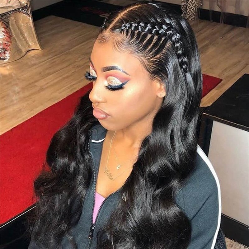 Natural 360 Lace Frontal Wigs Pre Plucked With Baby Hair Body Wave Brazilian Human Hair Wig - Image 3