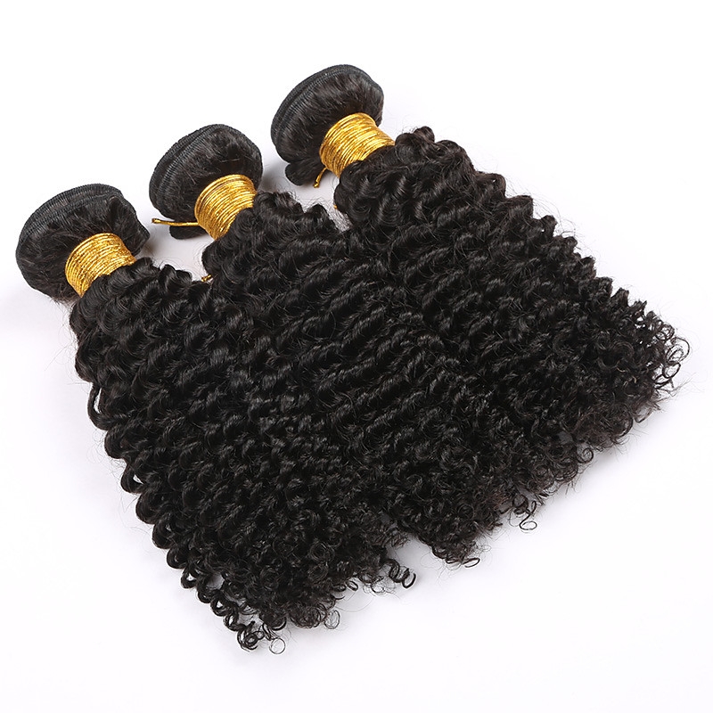 Mongolian Kinky Curly Remy Hair With Frontal Closure 13x4 Lace Frontal - Image 4