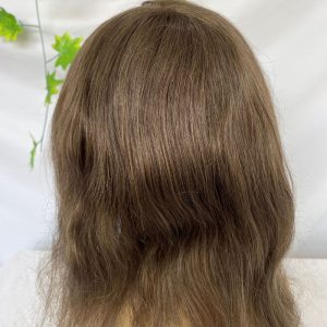 Men's Toupee #1B 20 ( 80% Remy Human Hair with 20% Synthetic Gray Hair ) Toupee for Men Cambodian Human Hair System Super Thin Skin Base Full PU Hairpieces 8x10 Inch V-Loop Hair Replacement - Image 8
