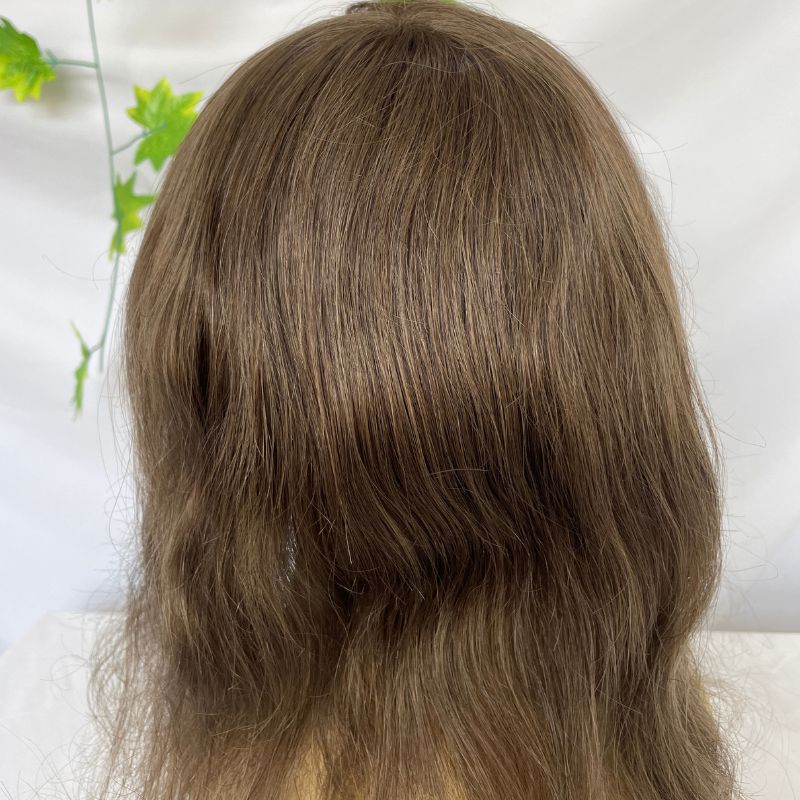 Men's Toupee #1B 20 ( 80% Remy Human Hair with 20% Synthetic Gray Hair ) Toupee for Men Cambodian Human Hair System Super Thin Skin Base Full PU Hairpieces 8x10 Inch V-Loop Hair Replacement - Image 8