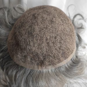 Pwigs Hairpiece Full French Lace Mens Toupee Bleached Knots Men Toupee Human Hair Wig Indian Remy Hair System Breathable 8x10 Toupee 18# Color - Image 23