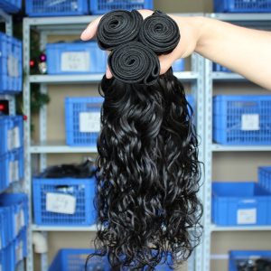 Natural Color Peruvian Human Hair Water Wet Wave Hair Weave 3 Bundles - Image 5