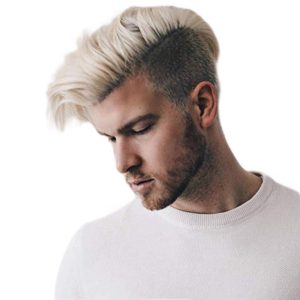 Toupee for Men with Transparent Swiss Lace with PU Around 10x8 Brazilian Human Hair Straight Hair Pieces for Men #60 Platinum Blonde - Image 5