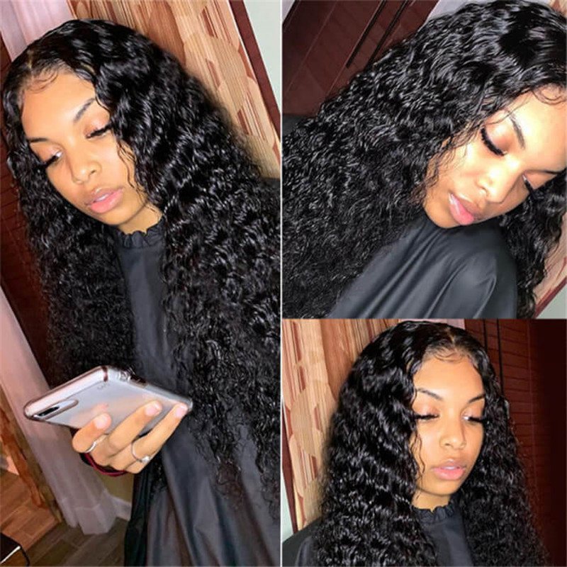 Deep Wave Human Hair 5X5 Hd Transparent Lace Closure Fringe Wigs Cost Glueless Brazilian Lace Wig For Women - Image 5