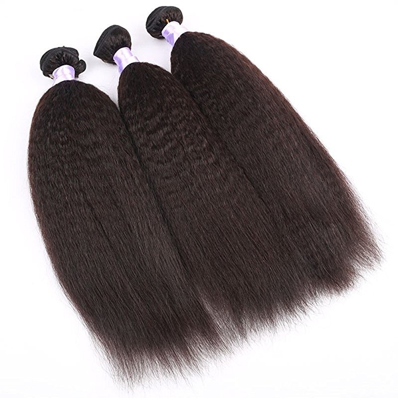 Malaysian Afro Kinky Straight Lace Frontal Closure Human Hair With 13x4 - Image 4