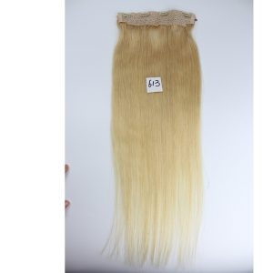 Alternative view of Brazilian Remy Hair 613# Blonde Color Flip Hair Extension 100g/pc Human Hair Straight Flip Hair Extension