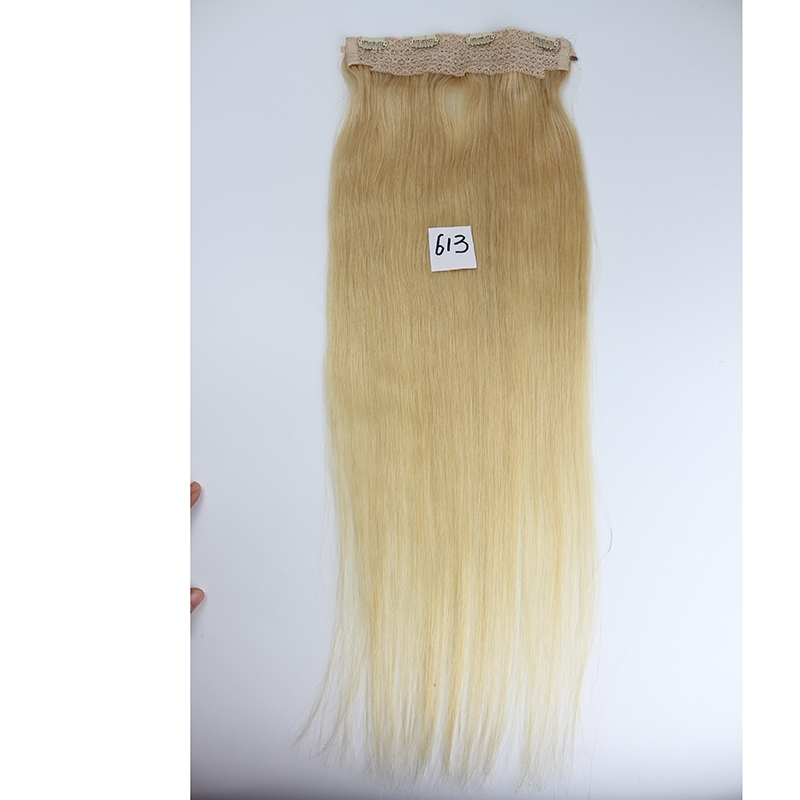 Brazilian Remy Hair 613# Blonde Color Flip Hair Extension 100g/pc Human Hair Straight Flip Hair Extension - Image 2