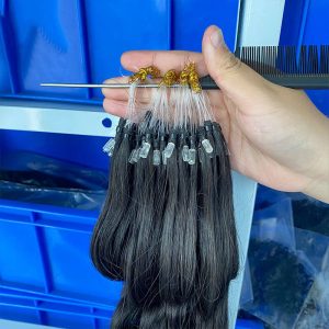 Body Wave Micro Loop I Tip Hair Extensions 100%Human Hair Non-Remy  Human Hair Extensions1B# - Image 5