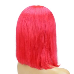 Light Red 13x6 Bob Lace Front Wig With Baby Hair Middle Deep Part Brazilian Remy Hair Wig Pre Plucked Natural Hair Line Hidden Knots - Image 4