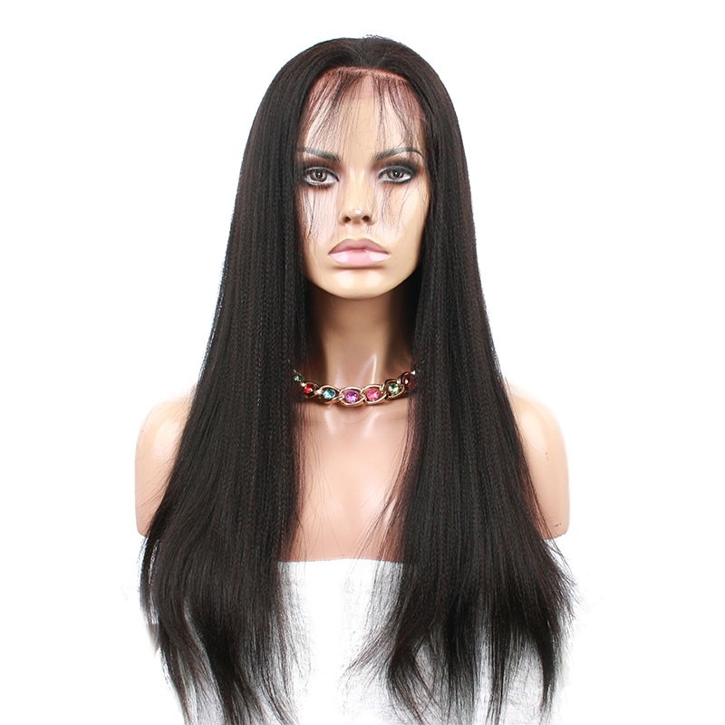 Glueless Silk Top Full Lace Wigs Affordable Human Natural Black Light Yaki Brazilian Remy Hair Silk Base Human Hair Wigs - Image 2