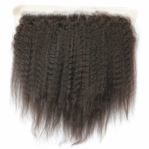 13x6 Lace Frontal With Natural Hairline Kinky Straight Brazilian Remy Hair Lace Frontal - Image 4
