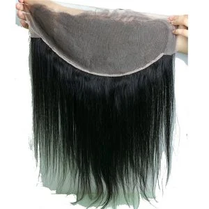 8A Peruvian Lace Frontal Closure Unprocessed Human Hair 13x6 Bleached Knots Frontal Straight Full Lace Frontal 20inch