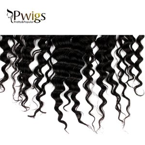 Remy Hair Deep Wave 13x6 Lace Closure With 3pcs Bundles Extensions Nature Human Hair - Image 8