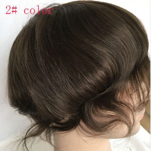 Men Wigs Human Hair Toupee Thin Skin Pu Male Wig Hair Prosthesis Men Toupee Hair 8x10inch Replacement System Remy Hair Pieces 7# Brown - Image 22