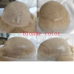 Toupee for Men 100% Human Hair Swiss Lace Front Hair Pieces PU V-looped Men's Hair Replacement System 1B Mixed 80% Grey Hair - Image 40