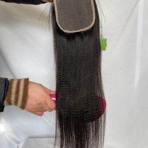 5x5 Lace Closure Transparent HD Lace Yaki Straight Natural Color Indian Human Hair Lace Top Closures Bleached Knots with Baby Hair - Image 7