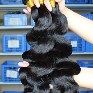Natural Color Body Wave Indian Remy Human Hair Extensions Weave 3 Bundle Deals - Image 4