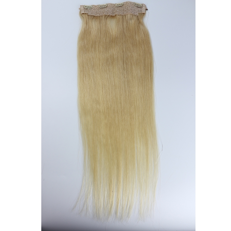 Brazilian Remy Hair 613# Blonde Color Flip Hair Extension 100g/pc Human Hair Straight Flip Hair Extension - Image 3