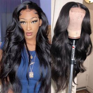 Body Wave 5X5 Invisible Hd Lace Closure Wigs Pre Plucked Natural Black Human Hair Wigs For Women - Image 5
