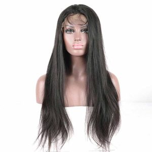 Alternative view of Lace Front Wig Yaki Straight 180% Dnesity Pre-Plucked Natural Hair Line Bleached Knots Natural Baby Hair For Women