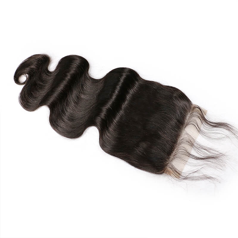 Transparent HD Swiss Thinner lace 5x5 Body Wave Lace Closure Free Part Human Hair Natural Color Brazilian Remy Hair Closure Bleached Knots With Baby H - Image 2