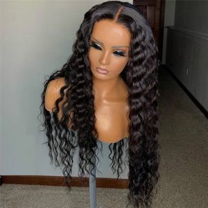 Alternative view of 150% Density Glueless Lace Front Wigs Deep Wave Lace Front Human Hair Wigs Pre Pluck Lace Front Human Hair Wigs For Women