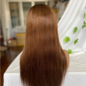 Chocolate Brown Transparent Hd Lace Front Wigs Human Hair Wigs For Women Pre Plucked Hd Lace Front Wigs - Image 3