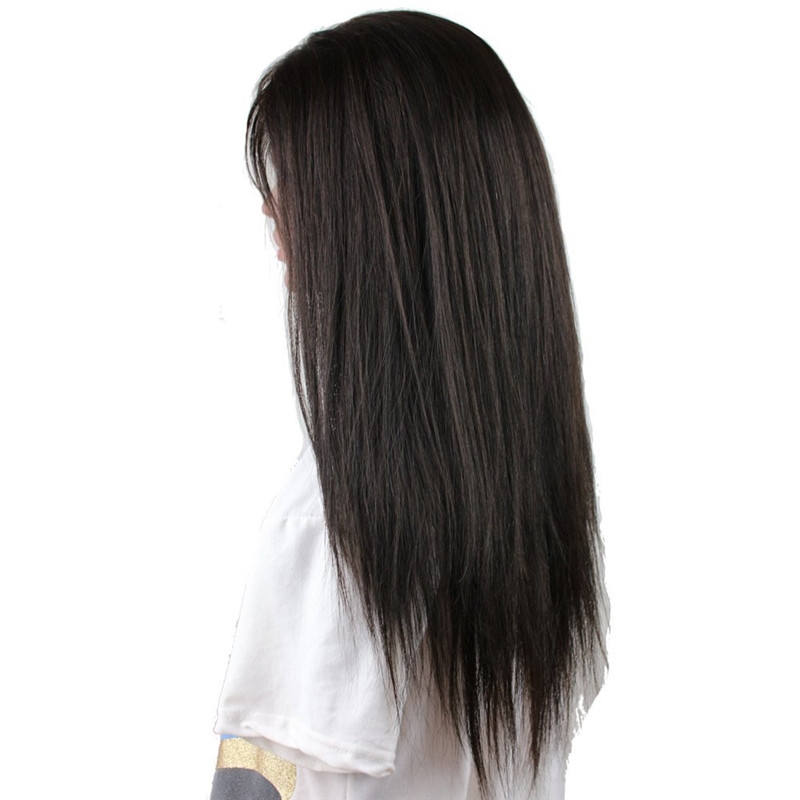 Silk Straight Brazilian Remy Hair Long Human hair wig Lace Front Wigs For Black Women Length 12inch - Image 4