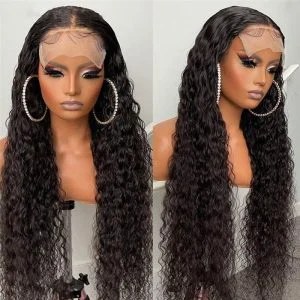 Brazilian Water Wave 5X5 Hd Lace Human Hair Wet And Wavy Wigs Pre Plucked Glueless Lace Wig