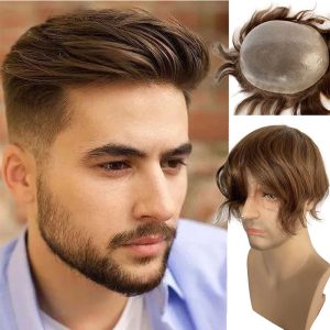 PU V-loop Super Thin Skin Hairpiece Ultra Thin Skin Mens Toupee Invisible Men Hair Replacement Poly Disposable Hairpiece Natural Hairline - Image 14