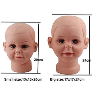 Children Mannequin Manikin Head for Wig Hats Display Show Stand Model Mannequins (Big) - Image 4