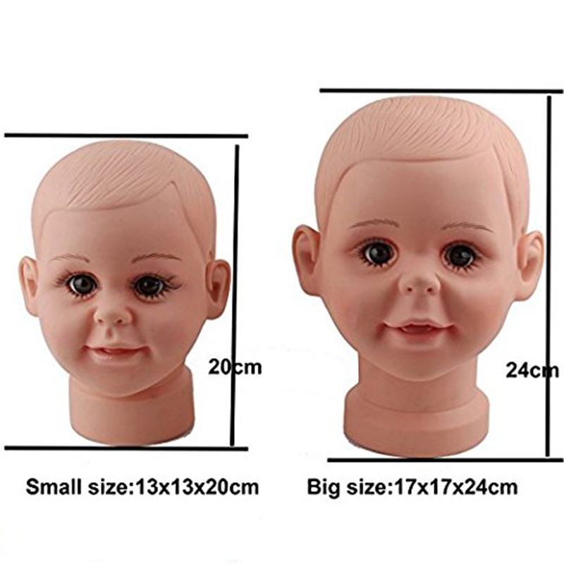 Children Mannequin Manikin Head for Wig Hats Display Show Stand Model Mannequins (Big) - Image 4