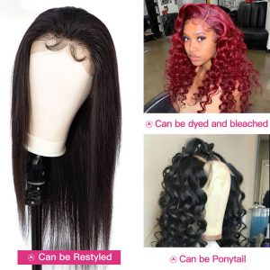 Loose Deep Wave Wigs HD Swiss Transparent Lace Front Human Hair Wigs Peruvian Pre Plucked 13x4 Lace Front Wigs For Black Women Glueless Remy Hair - Image 8