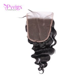 Loose Wave 5x5 Lace Closure With Baby Hair With Bundles Brazilian Remy Hair Human Hair Closure - Image 5