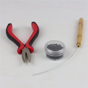 Alternative view of Pliers Loop Threader Bead Device Tool Kits for Silicone Micro Rings Link Hair and Feather Extensions(with Black# Nano Rings)