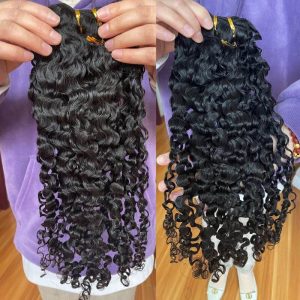 Pwigs Burmese Curly Brazilian Remy Human Hair Weft Hair Weave Bundles 12A Hair Products Curly Human Hair Extensions - Image 5