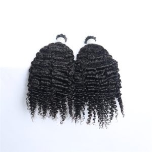 Alternative view of 4B 4C I Tip Human Hair Extension Kinky Curly I Tip Micro Links Hair Extensions 3B 3C I Tips Hair