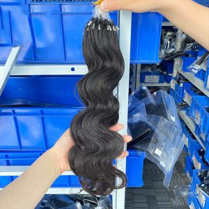 Body Wave Micro Loop I Tip Hair Extensions 100%Human Hair Non-Remy  Human Hair Extensions1B# - Image 4