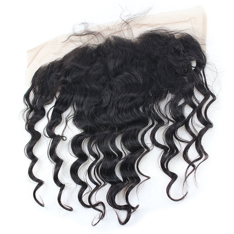 13x6 Lace Frontal Closure Ear to Ear Free Part Loose Wavy Malaysia Human Hair Full Lace Closure Bleached Knots with Baby Hair Natural Color (22 - Image 2