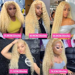 613 Blonde Kinky Curly Lace Wigs Hd Lace Front Wigs 100% Human Hair Wigs 180% Density Pre Plucked - Image 7