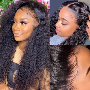 HD Swiss Transparent Lace Wigs Curly Hair 13x4 13x6 Invisible Lace Frontal Wig Human Hair Wigs For Black Women Transparent Lace Wigs - Image 3