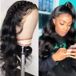 Natural 360 Lace Frontal Wigs Pre Plucked With Baby Hair Body Wave Brazilian Human Hair Wig - Image 2