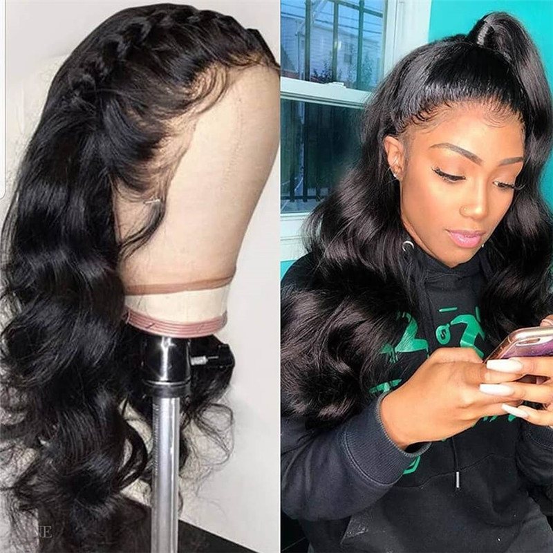 Natural 360 Lace Frontal Wigs Pre Plucked With Baby Hair Body Wave Brazilian Human Hair Wig - Image 2