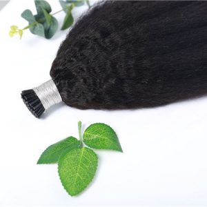 Double Drawn Cuticle Aligned Human Hair I Tip Hair Extensions Wholesale Kinky Straight 10A For I Tip Hair Extensions - Image 5