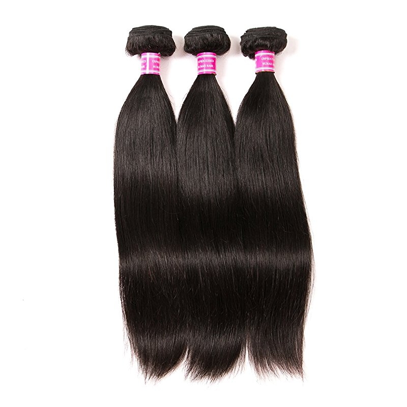 PeruvianHair 3 Bundles With Closure Unprocessed Malaysian Straight Human Hair Bundles With Lace Closure Free Part Hair Extensions - Image 3