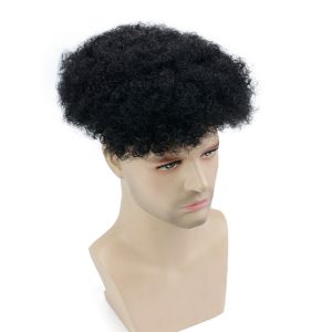 Human Hair Men's Toupee Thin Skin Hairpiece Hair Replacement System Monofilament Net Base for Men 10x8 Inch Natural Color Lace Toupee - Image 5